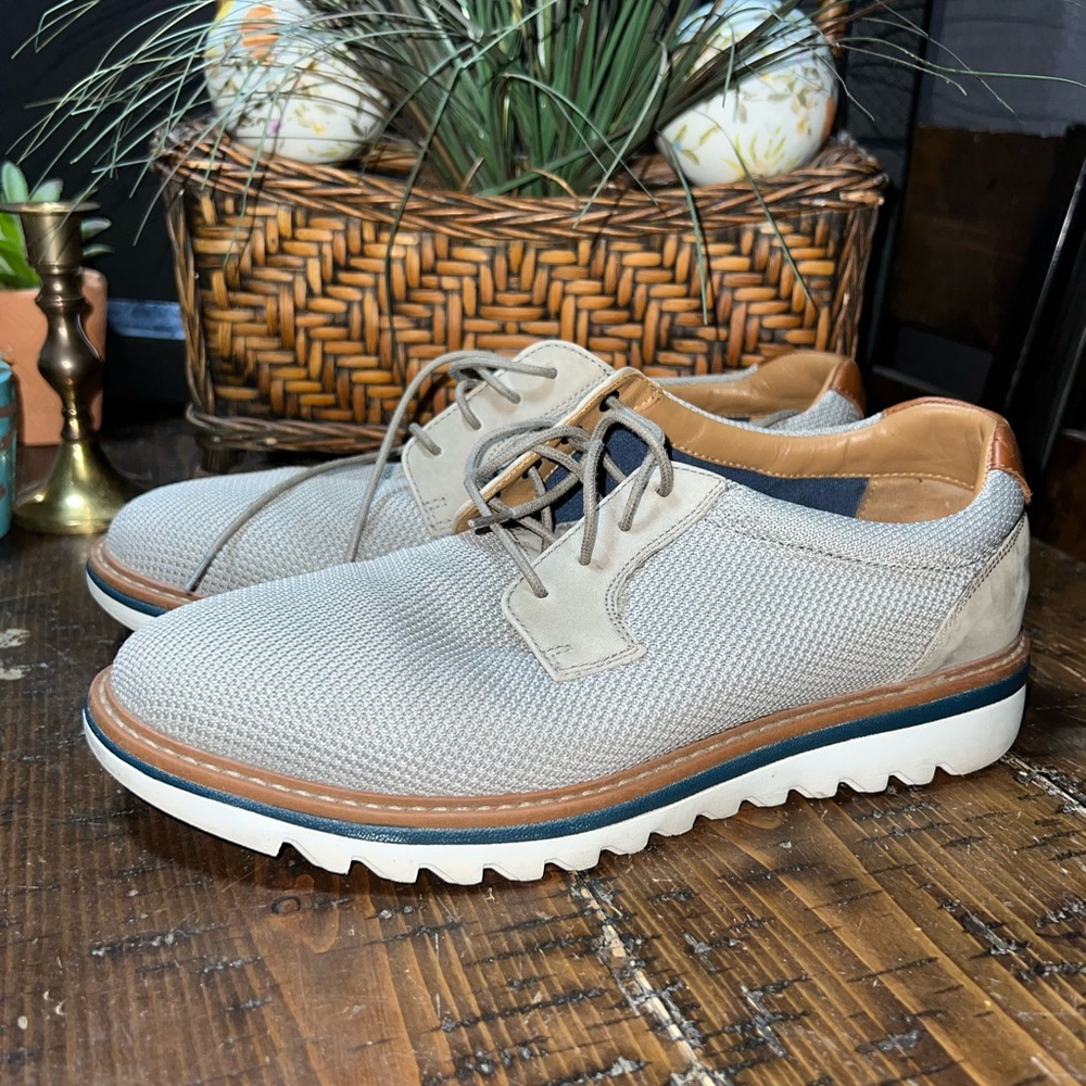 Braydon Johnston & Murphy Knit Plain Toe Men's Beige Casual Shoes